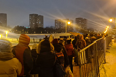 В ночь с 18 на 19 января в честь Крещения Господня в Силино была оборудована прорубь для крещенских купаний